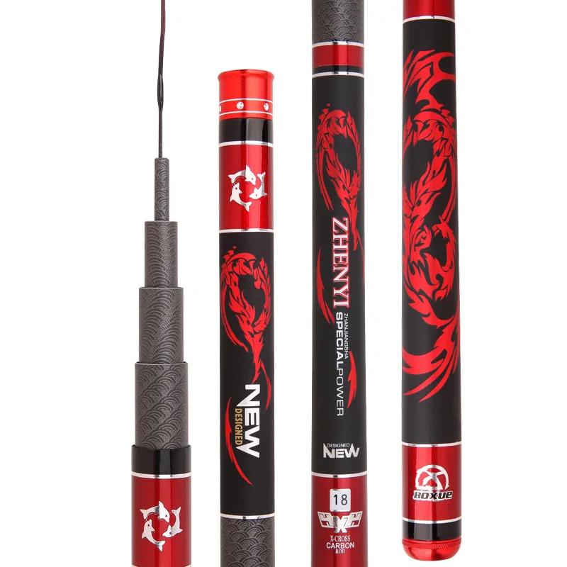 

Jetshark Hot sale Wholesale Telescopic 3.6m-7.2m hard carbon fiber Hand Fishing Pole Retractable Carp Fishing Rods