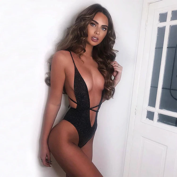 

Women monokini cut out sexy one piece swimwear sexy bandage bikini swimsuit