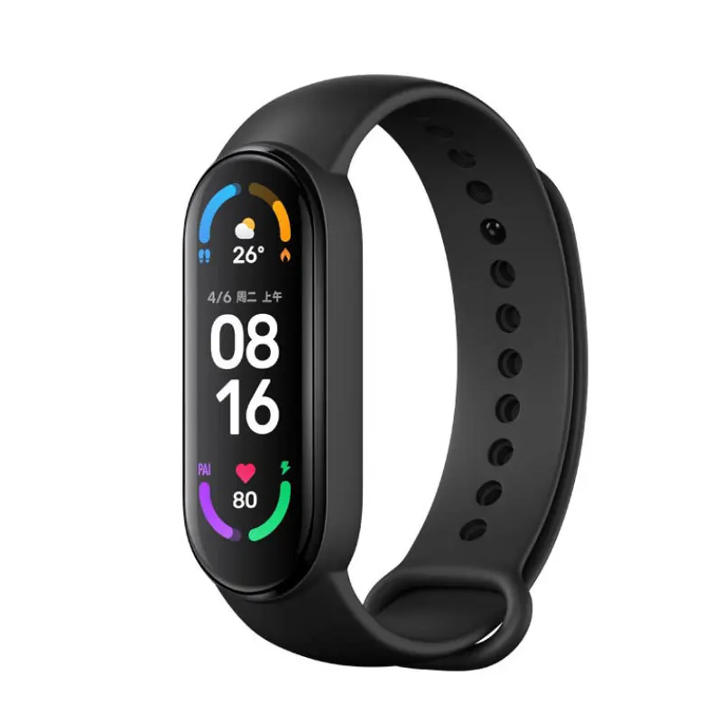 

Original Xiaomi Mi Band 6 Sport Wristband Heart Rate Fitness Tracker 1.56 " AMOLED Screen Smart Band 6 Color Bracelet, Black