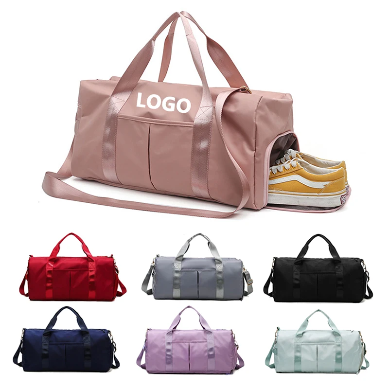 

New cheap Custom logo travel duffel pink bag hight quality sport gym bags