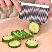

FY Potato Wavy Edged Knife Stainless Steel Kitchen Gadget Vegetable Fruit Cutting Peeler Cooking kitchen knives Accessories