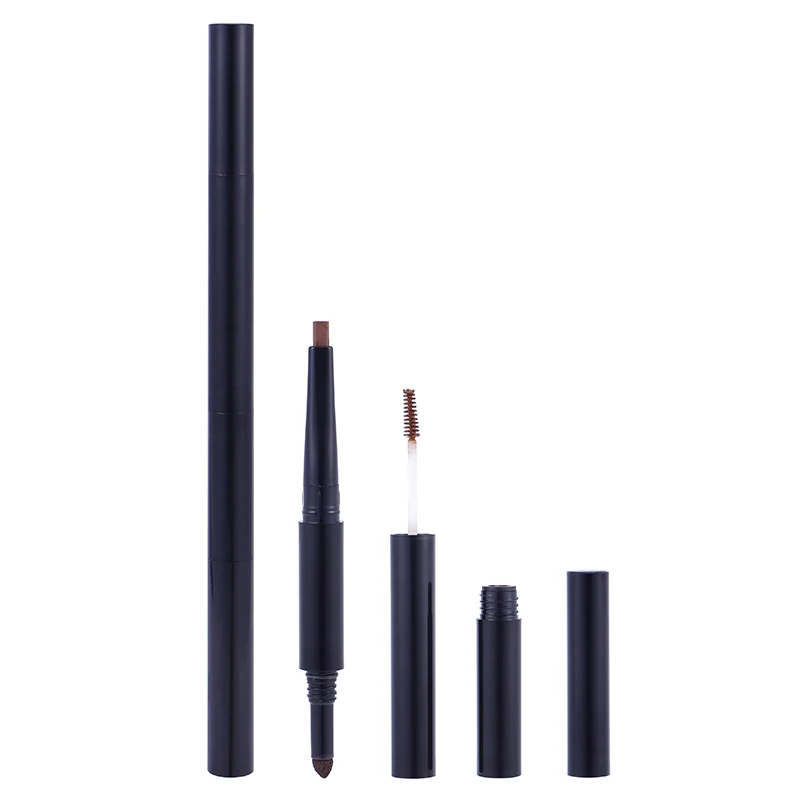 

wholesale private label custom waterproof high pigmented 3 in 1 black eyebrow pencil