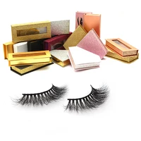

Wholesale vendor private label custom packaging box cruelty free individual 100% 3D strip eyelash real mink eyelashes