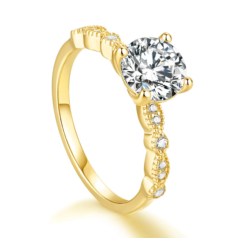 

Gold plated jewelry rings pave setting ladies fashion ring Engagement and Wedding rings for women, Picture