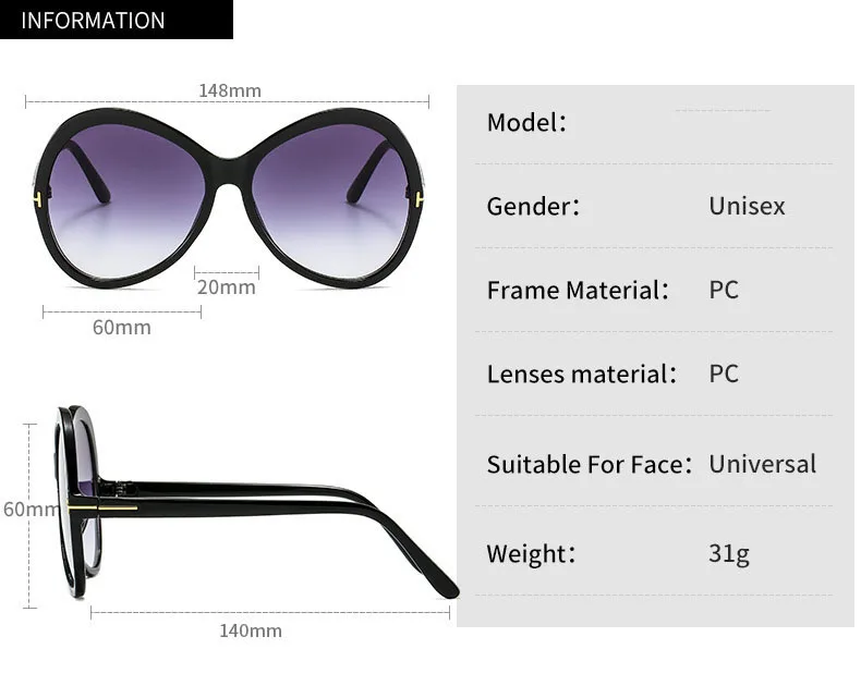 Finewell Oversized Round Cat Eye Sunglasses For Women New Vintage ...