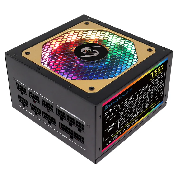 

T.F.SKYWINDINTL 700W 80 Plus Modular RGB Power Supply ATX PSU Computer PC Gamer Power Supply