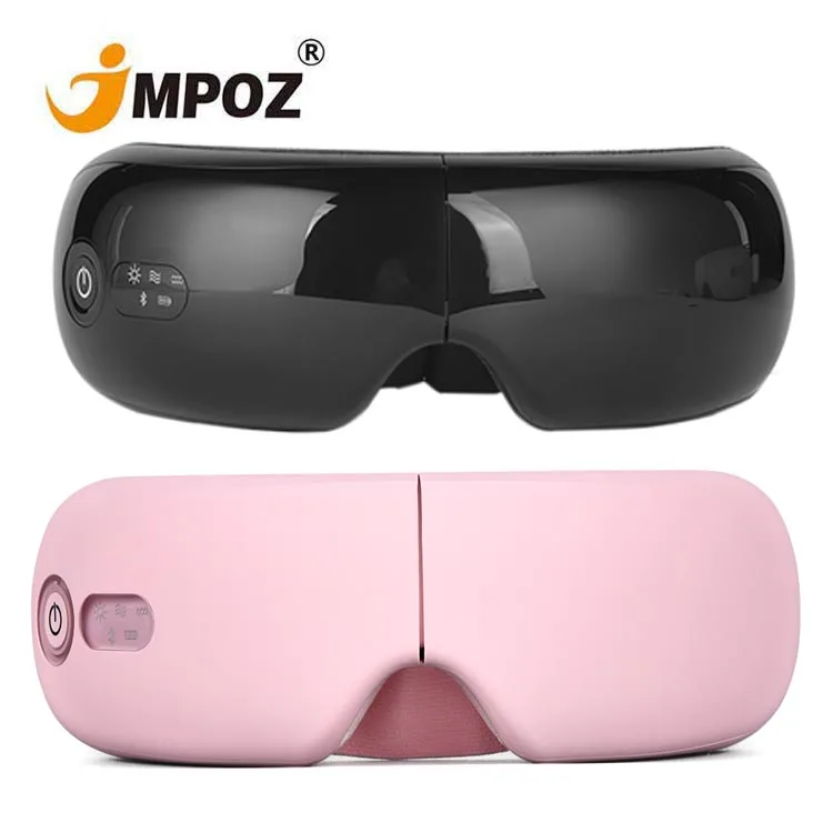 

Foldable Eye Massager 9D Air Pressure Vibration Eye Care Instrument Fatigue Relieve Hot Compress Music Smart Massage glasses, Black/pink/white