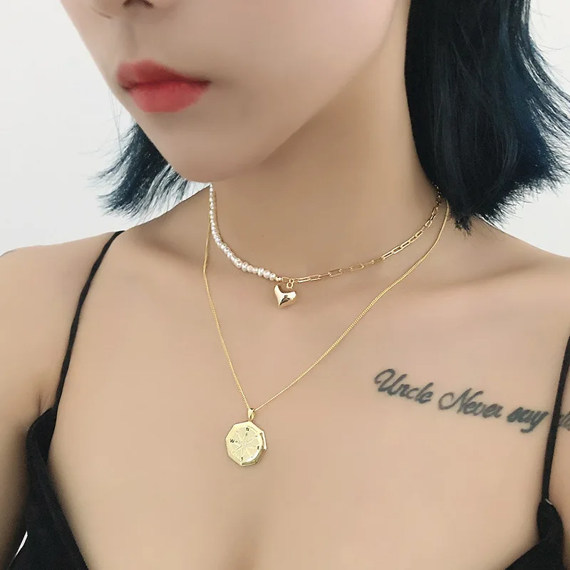 

Top Designs Handmade Women Trends Freshwater Pearl Chains Fine Real 18k Plated 925 Sterling Silver Heart Jewelry Necklace