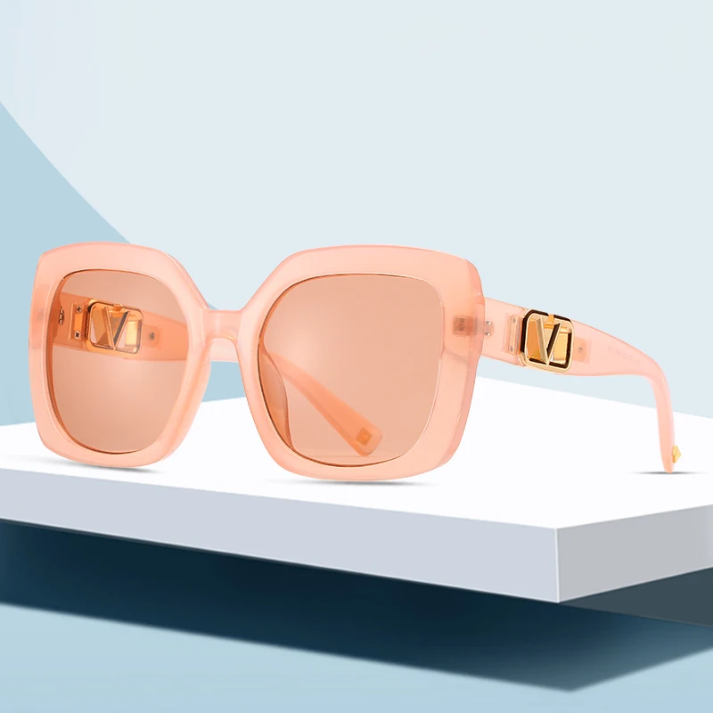 

Custom logo UV400 fashion high quality women large frame oversize sunglasses