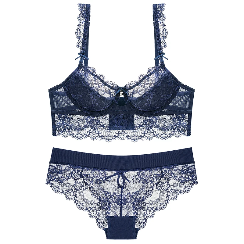 

Amazon hot sale Lace bras in large size adjustable lingerie set for ladies