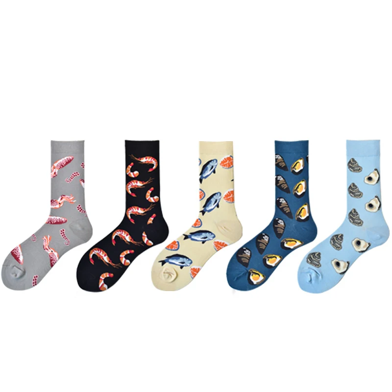 

sxx395 Seafood series cotton socks, Picture display