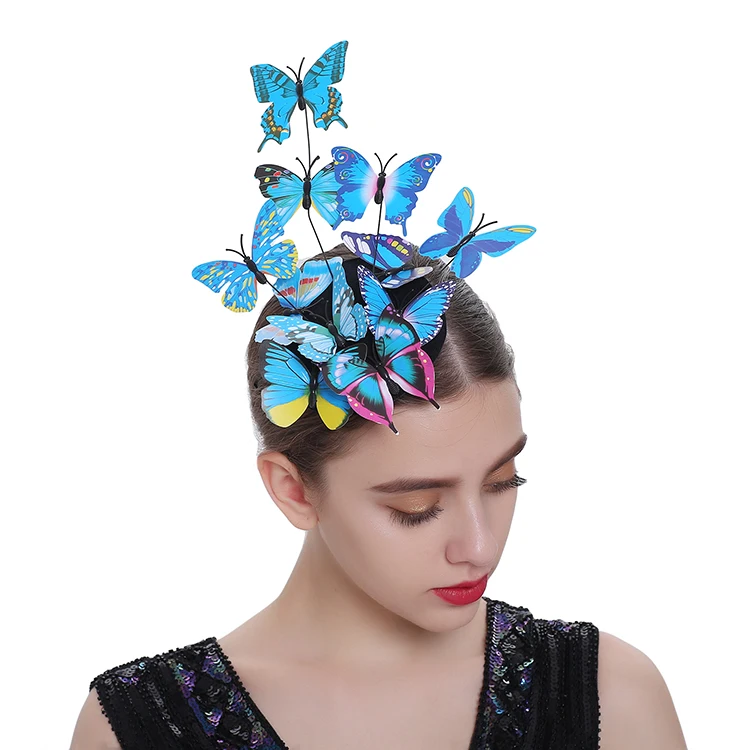 

Theme Party Eco- Breathable Church Hats Fascinator Kentucky Derby Hat Sinamay Lace for Women