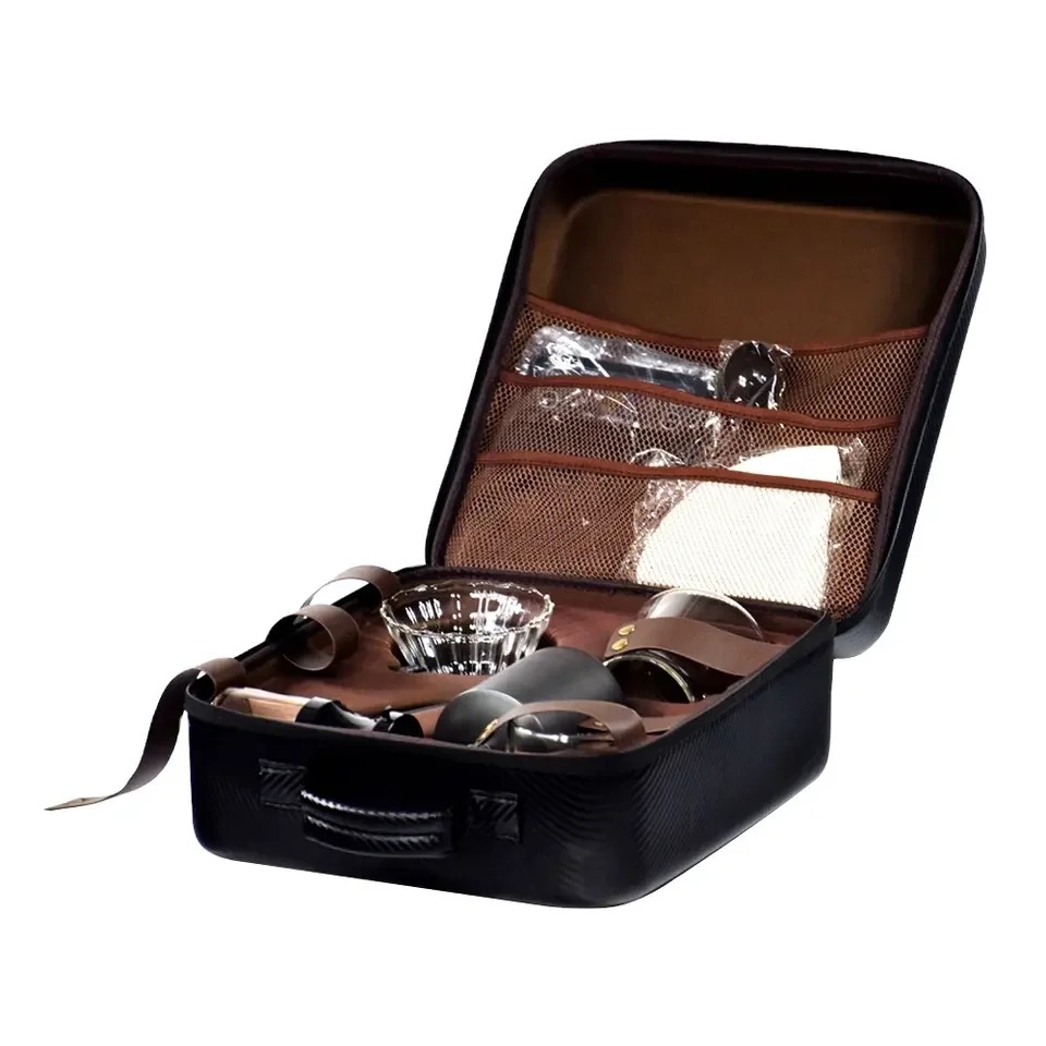 Coffee Accessories DDP Free Tax Coffee Travel Bag Hot Sale Portable Outdoor Coffee Tools Set