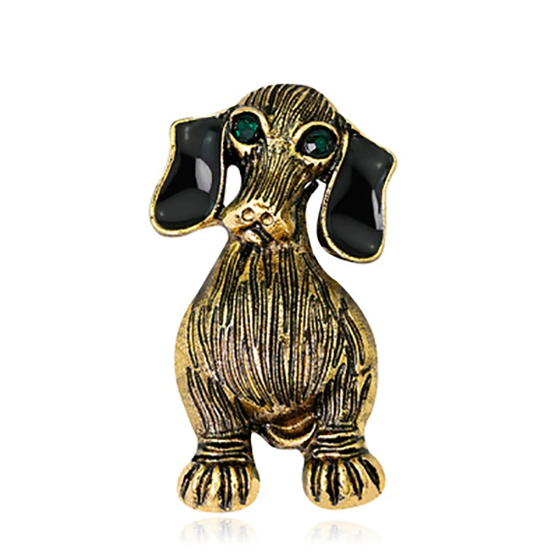 

Latest Anti Black Oil Drop Labrador Dog Shape Crystal Brooch Pins For Girls Women Wedding Bridal Jewelry