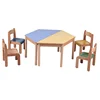 Colorful kids study table, wooden study table designs, children table and chair
