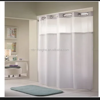 Hotel Bathroom Hookless Shower Curtain With Liner Buy Hotel