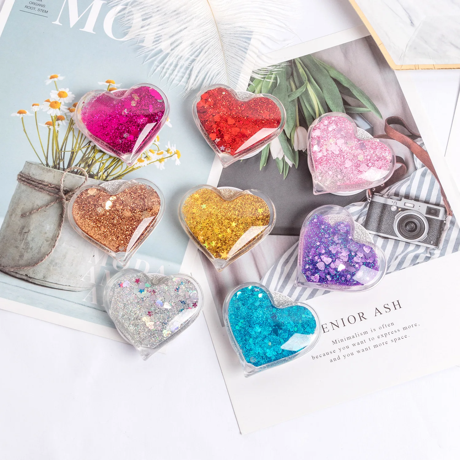 

Heart Shape Popular Creative Gift New Love Quicksand Liquid Full of Star Bubbles