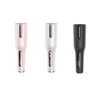 

2020 amazon hot sale mini wireless USB rechargeable automatic rotating hair curler with lcd screen wholesale auto curling iron