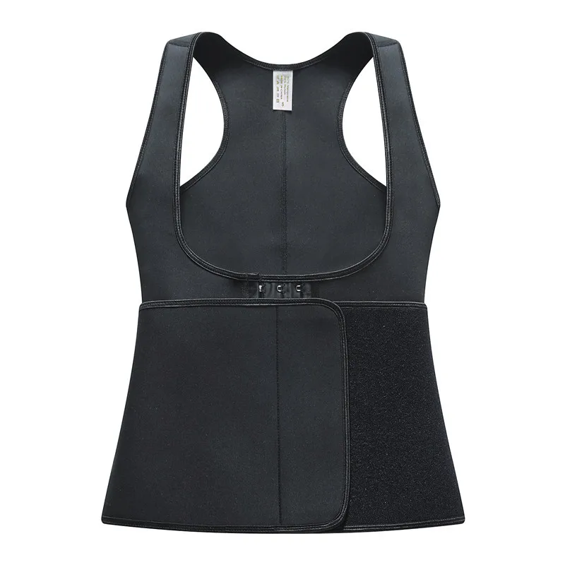 

OEM manufacturer Comfortable Chloroprene rubber Fitness vest a variety of fabrics Sports Fitness women body shaping clothes, Black