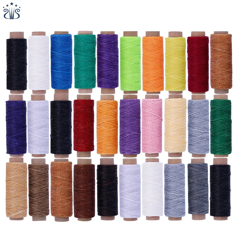 

10 color/bag DIY 150D 50M Leather Sewing Flat polyester Waxed Thread