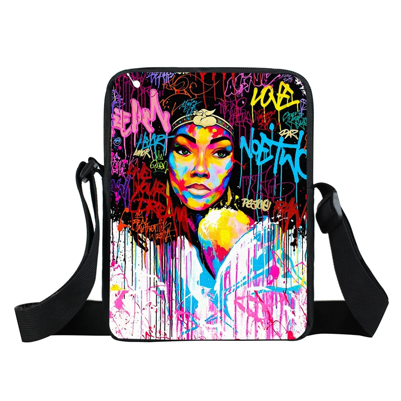 

New Black Girl Design Mini Messenger Bag Kids Africa Girl Crossbody Bags Children Handbag School Bag for Children Kindergarten