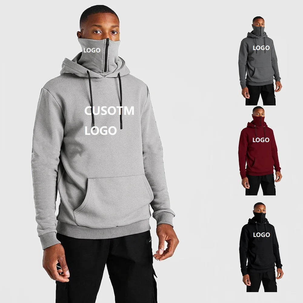 

Vedo Hoodie Dropshipping OEM Custom Logo Embroidery 65% Cotton Streetwear Pullover Facemask Latest Blank Sweater Hoodie For Men, Picture shows