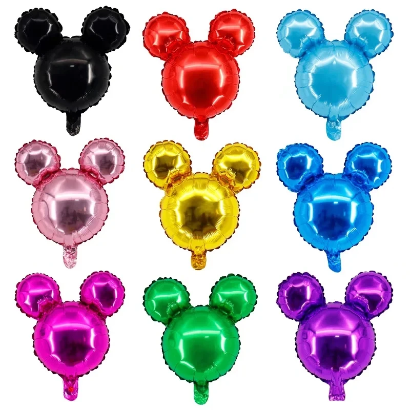 

Mini Mickey Minnie Head Mouse Aluminum Foil Balloons Air Globos Baby Shower Birthday Party Decoration Ballons Supplies Toys