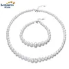 design wholesale 925 silver real natural freshwater cultured bridal fresh water pearl necklace and bracelet wedding jewelry set