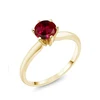 Custom Size Red Ruby 14K Yellow Gold Engagement Solitaire Ring