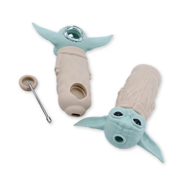 

Supply Mini Cute silicone pipe smoking accessories for girls in bulk silicone smoking pipes smoking tobacco, Grey