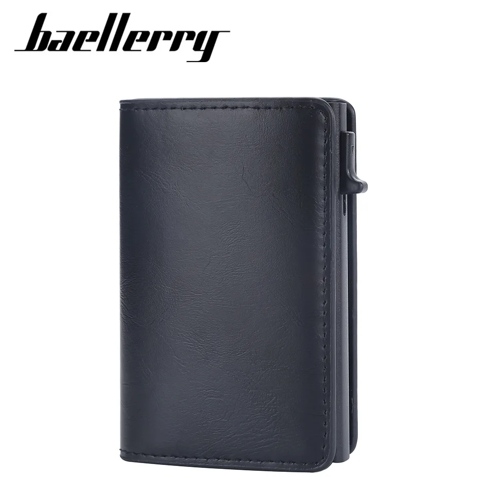 

baellerry aluminum pop up card holder rfid Protection Up to 9 Cards Case Retro Multi-Card designer pop up smart wallet for men