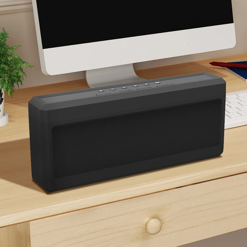 

Wood Woofer Bass hi fi Sound bar blutooth pc gaming wireless laptop music speaker