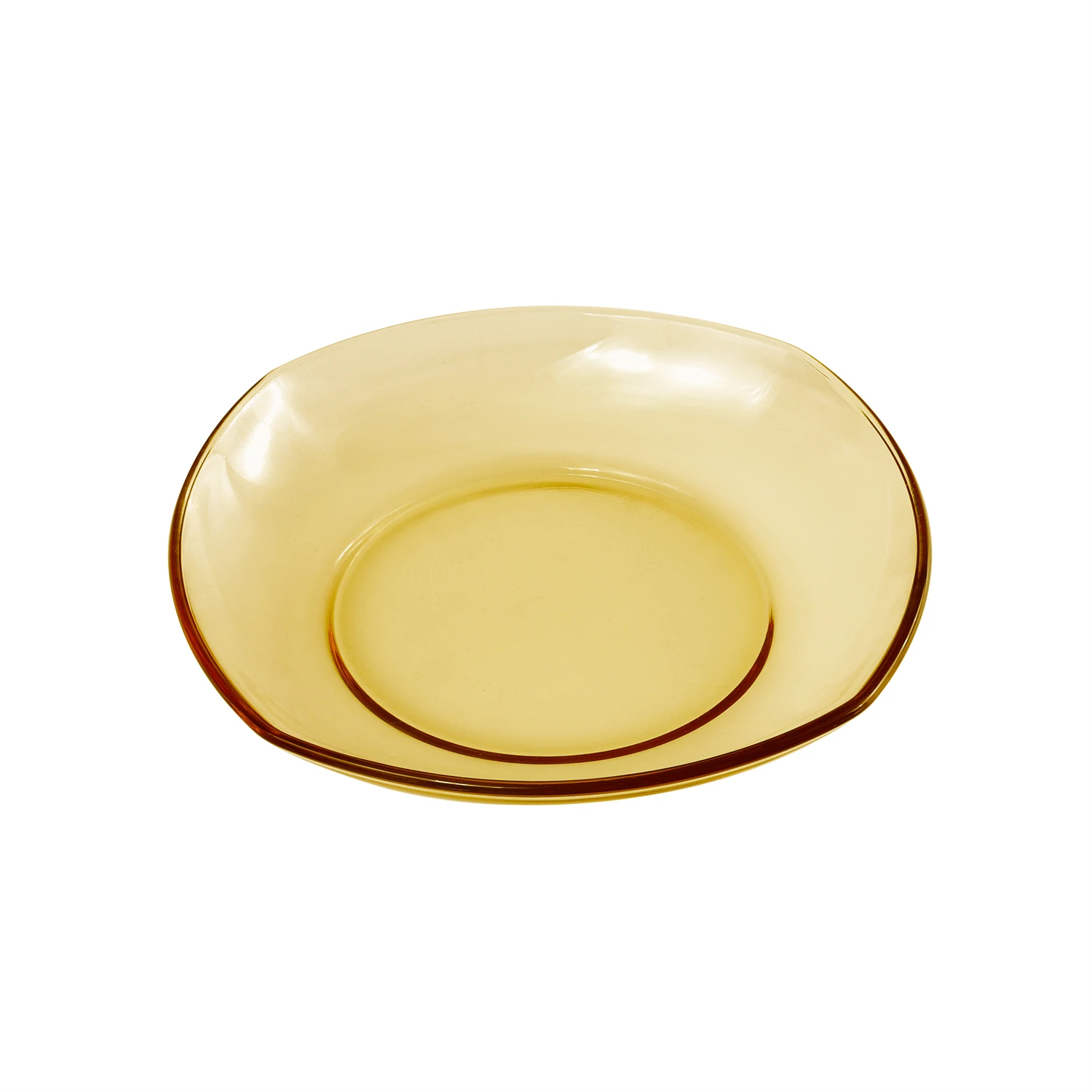 

Hot selling glass dinnerware heat resistant amber glass dish plate
