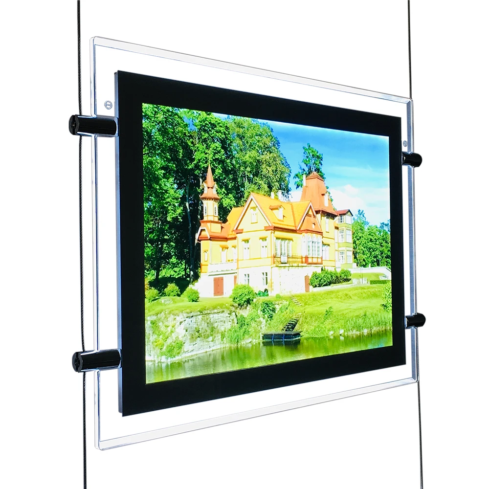 For Rectangle Optical Shop Illuminated Acrylic LED Sign Board with Eco-Friendly Design for Real Estate
