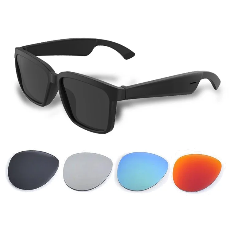 

2021 High End Smart Glasses Wireless BT Hands-Free Calling Audio Open Ear Anti-blue Light Lenses Intelligent Sunglasses