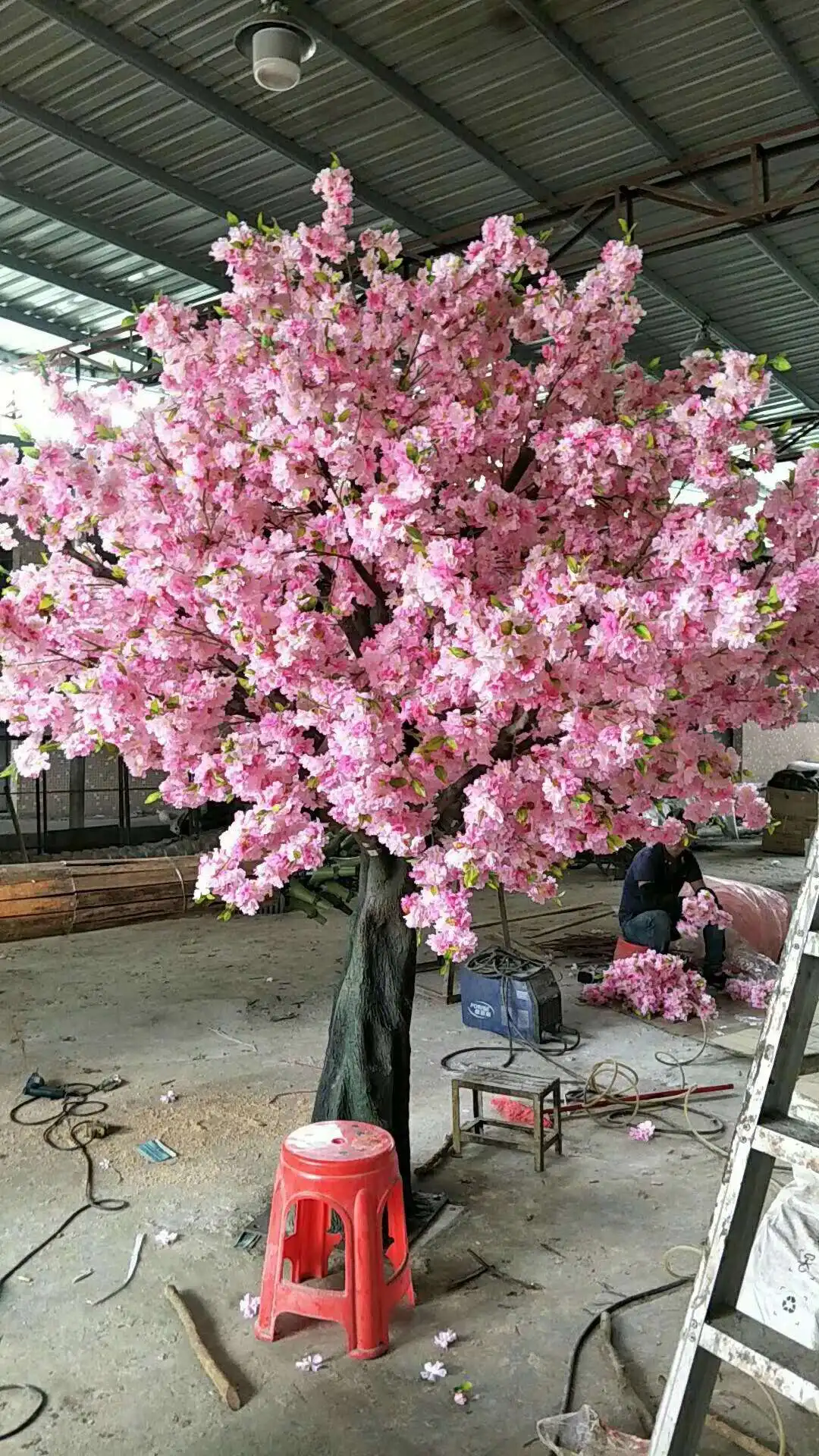 Indoor Outdoor Wedding Decor Pink Palm Trees Artificial Large Palm Tree