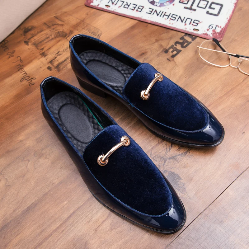 

Wholesale dress shoes men's slip-on PU formal shoes, 2 colors