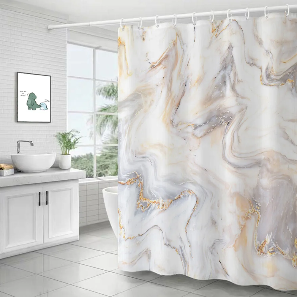 

New design OEM simple customize bathroom waterproof bathroom fabric decorative art bath living room shower curtain, Customer's request bath curtain