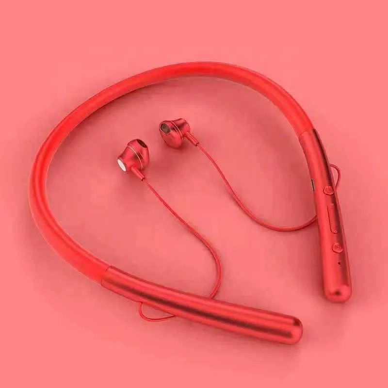 

Wireless sports earphones hanging neck in-ear subwoofer universal standby, White