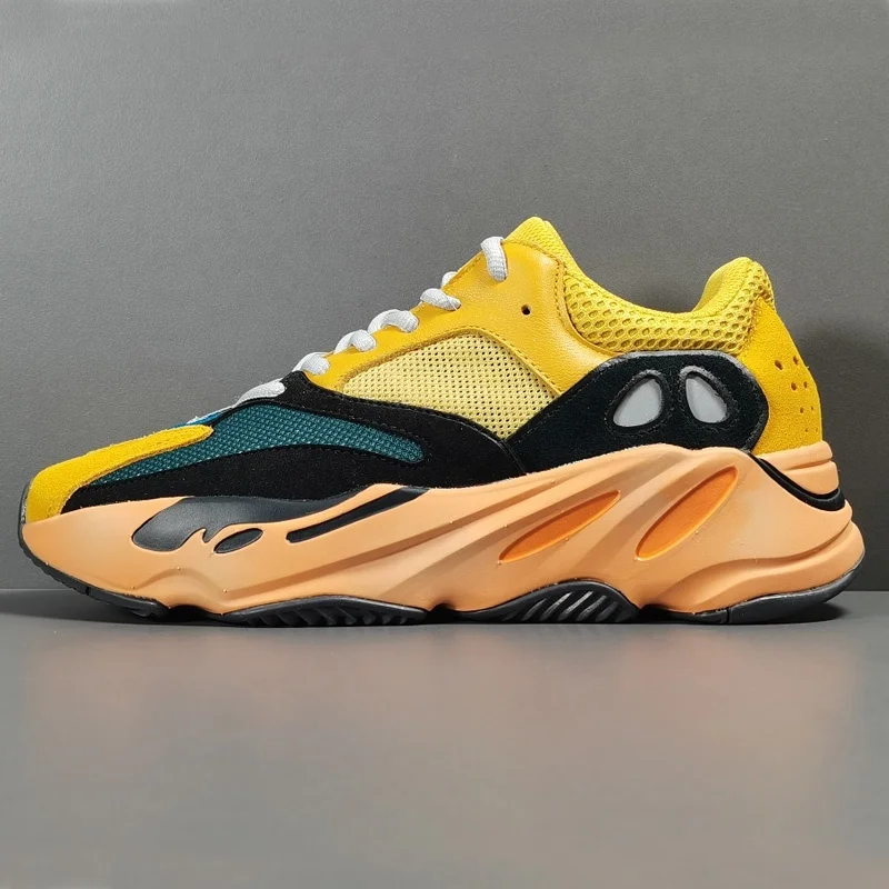 

New Fashion Yezzy 700 Shoes Sports Orange Stitching Running Shoes Top Original Women's Comfortable Jogging Shoes OG Men Shoe