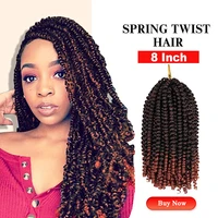 

Wholesale Spring Twist Hair Crochet Hair Bomb Nubian Twist Ombre Colors Synthetic Fluffy spring twist crochet braid hair