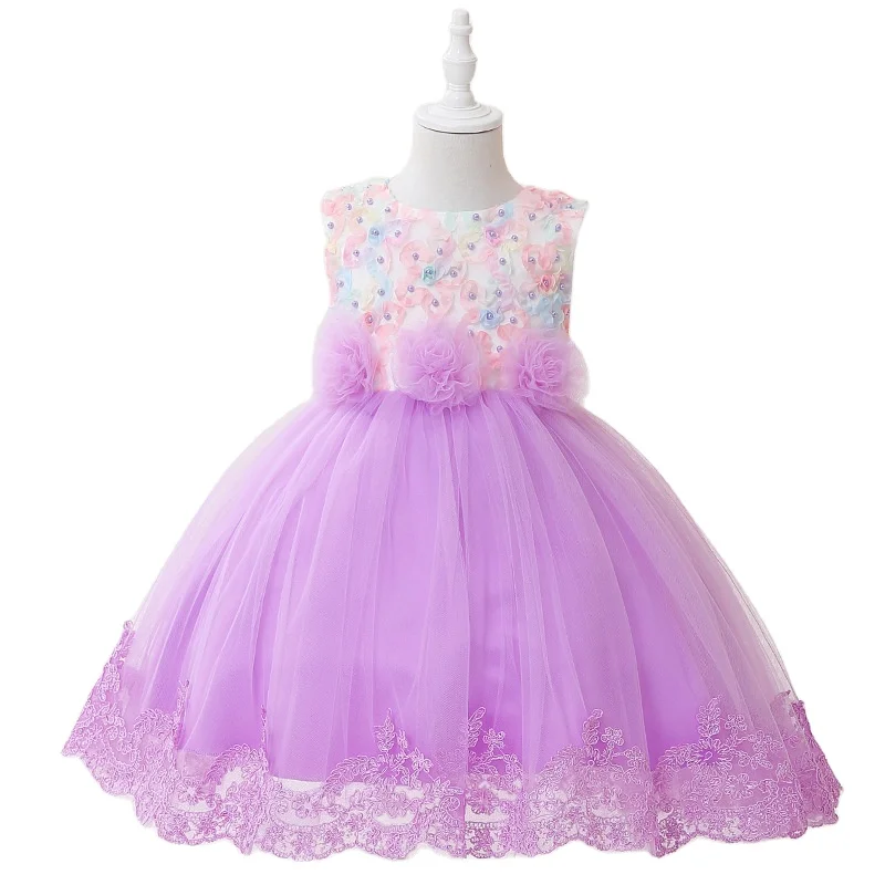 

Exquisite Baby Girl Frock Patterns Wedding Party Ball Gown High Quality knee-length Children Occasion Dresses