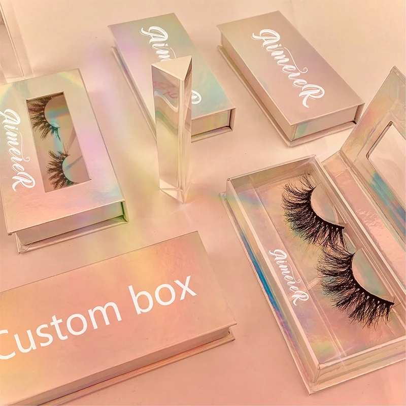 

private order 20 mm 3d 5d eyelashes 10 magnetic eyelashes lashpackaging box, Natural black