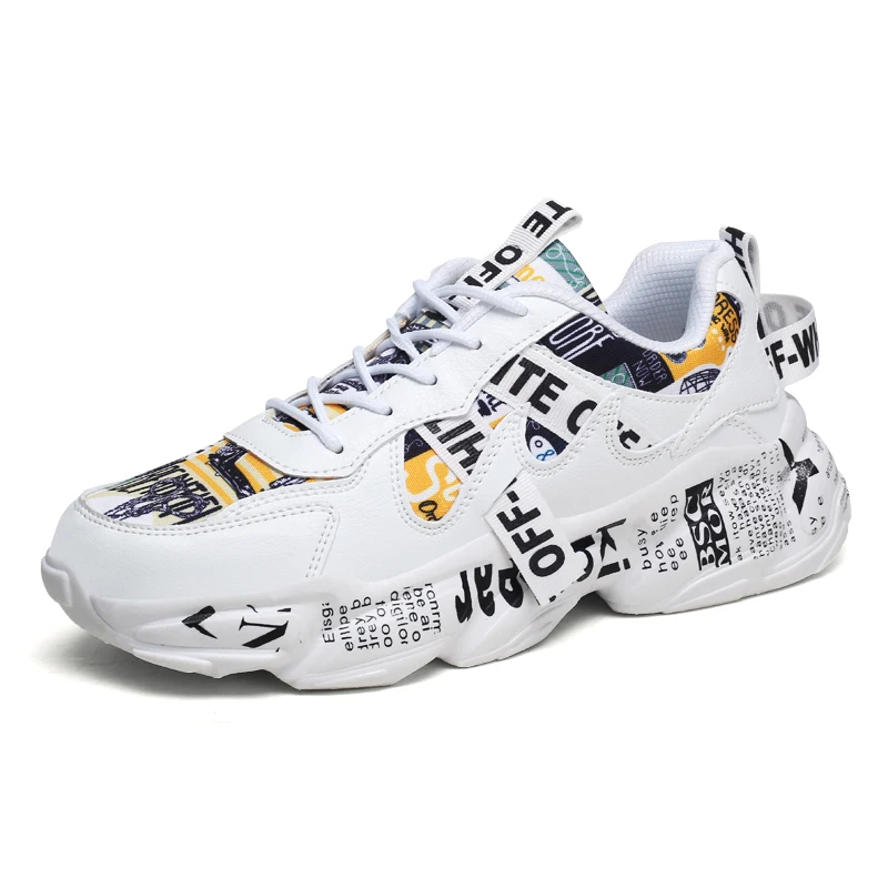 

white shoes for men women 2021 new arrivals unisex shoe sneakers for men women sport lightweight, White yellow;white blue;white/black