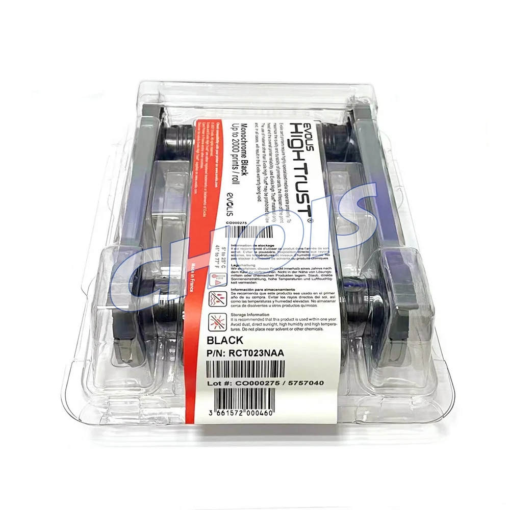 Original RCT023NAA Ribbon Evolis Primacy Card Printer Black Ribbon