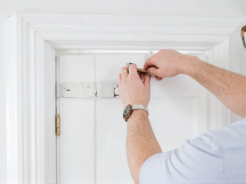 Proper hinge alignment for hidden door frame installation