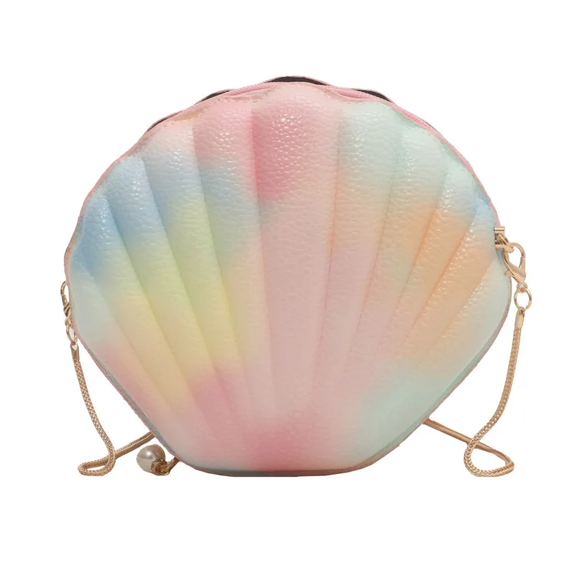 

wholesale price handbags 2022 spring summer colorful shell bag versatile dress sling cross body shoulder bag, Rainbow