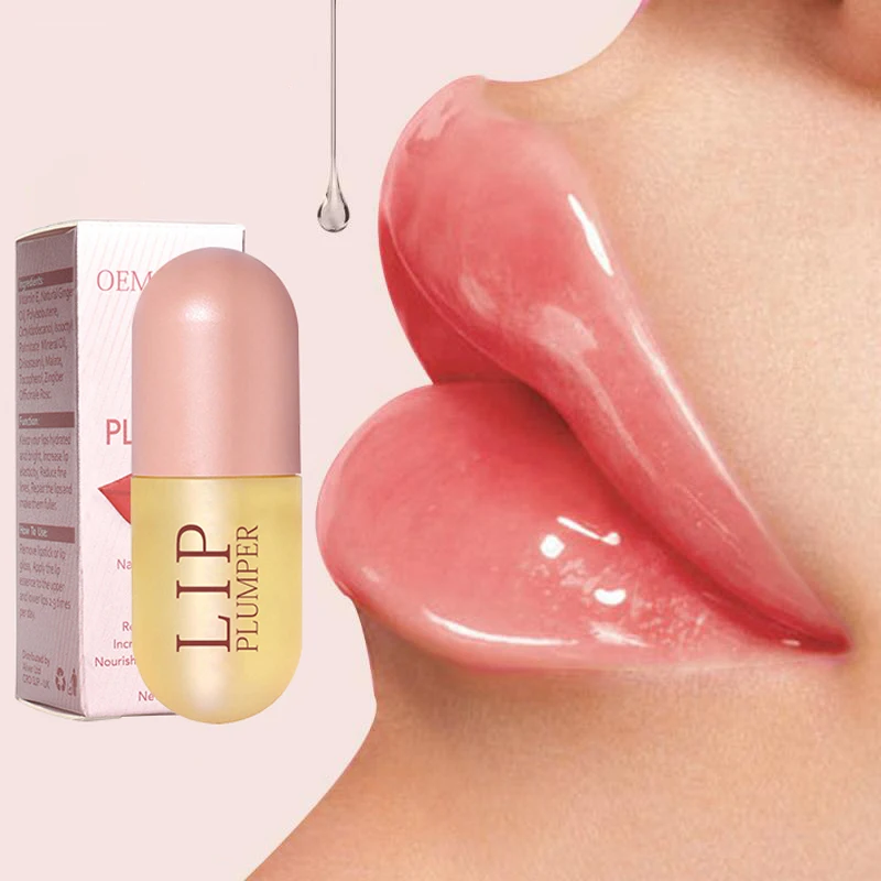 

OEM Custom Lip Gloss 100% Natural Vegan Vitamin E Oil for Plumping Lip Plumper Enhancer glitter Lipgloss