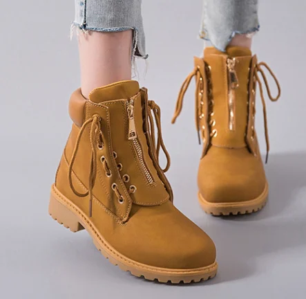 

CS040 winter shoes women latest boots for ladies Lace up ankle boots women shoes