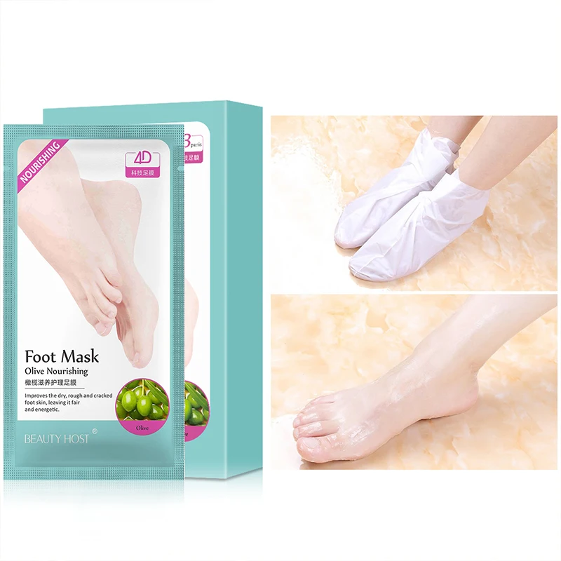 

Wholesale OEM Olive Skin Care Exfoliating Peeling Nourishing Foot Mask